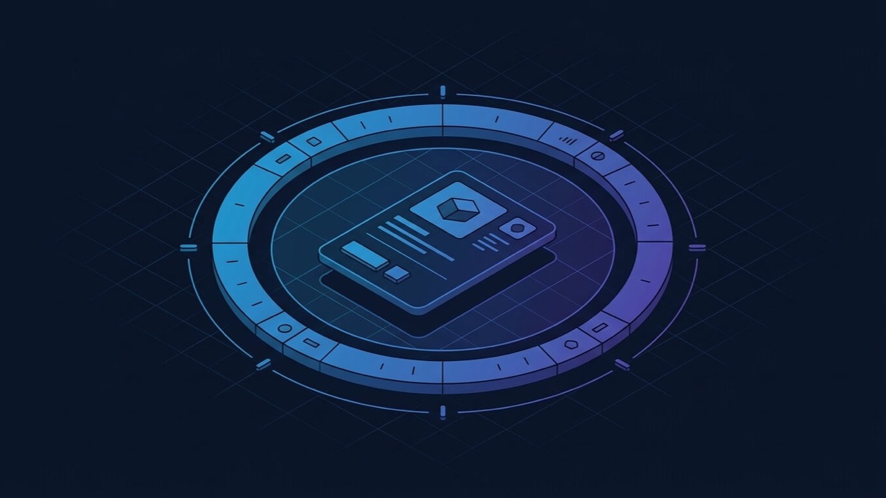 Abstract dark tech graphic representing custom WooCommerce development, a WooCommerce Subscriptions product with a recurring billing cycle