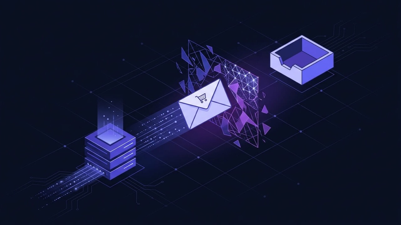 WooCommerce order confirmation email icon blocked partway between the server and the customer's inbox