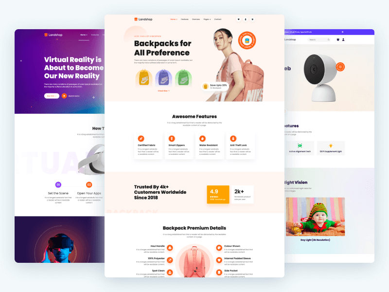 Landshop - Product Landing HTML Template