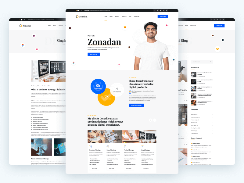 Zonadan - Personal Portfolio HTML Template