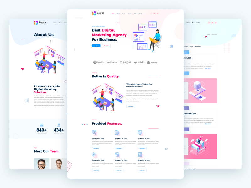 Zapta - Digital Marketing HTML Template